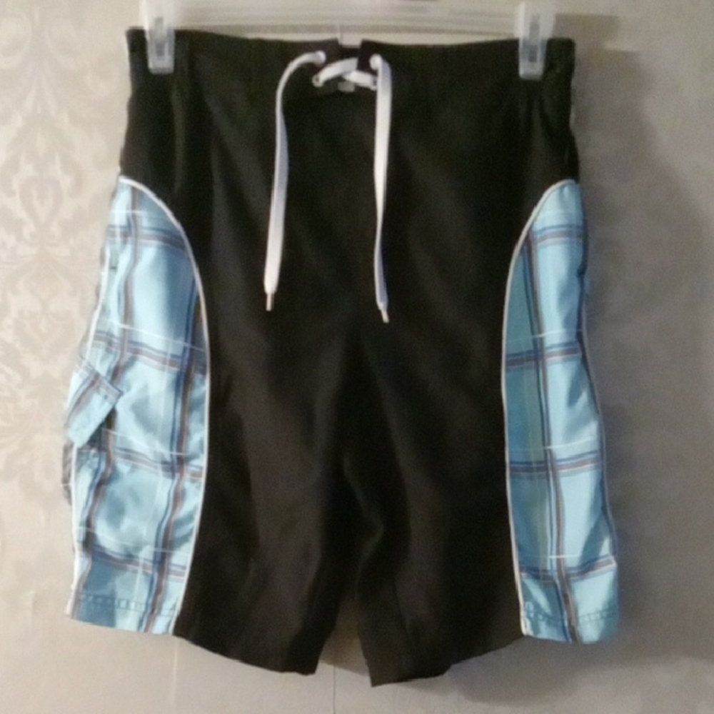 O'rageous Black and Blue Swim Trunks Quick-Dry Comfort